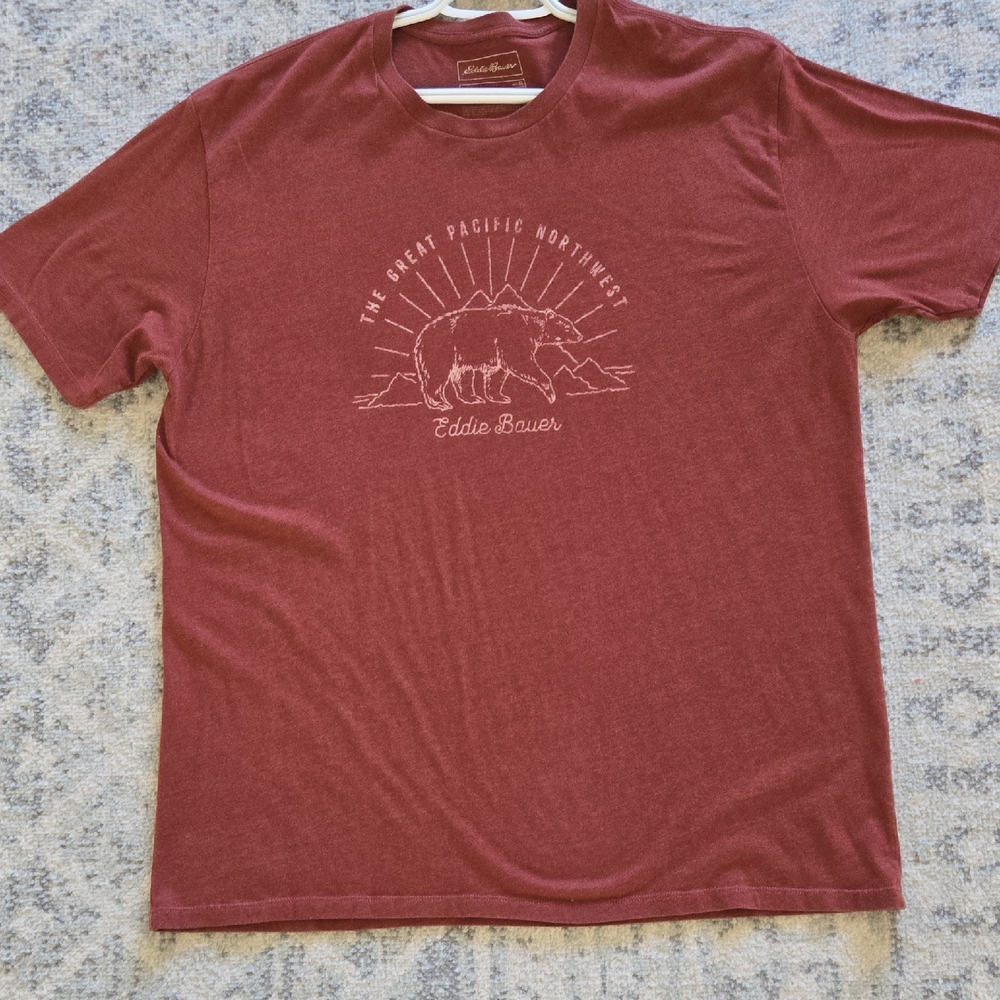 Eddie Bauer Burgundy Bear Tee